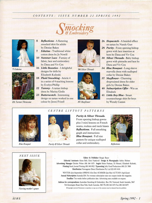 Index showing what is in the magazine