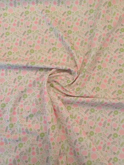 A really pretty floral fabric, Soft pink, green and grey shades, 100% cotton, 150 cm wide, Ideal for dresses, blouses, shorts and so much more
Wash at 30 degrees, Priced per metre