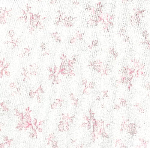 A lovely delicate pink floral design on a white background, 100% cotton, 150 cm wide, Wash at 30 degrees, Priced per metre, Ideal for dresses, shirts, pants and more