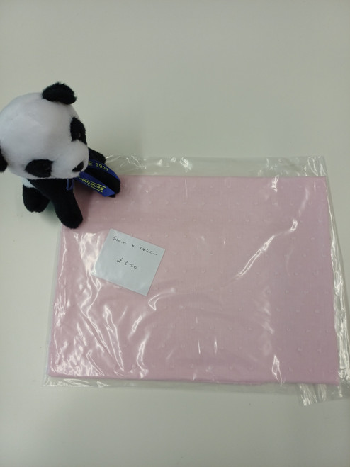 End of roll piece of pink cut spot, 51 cm x 144 cm, 100% cotton, Wash at 30 degrees