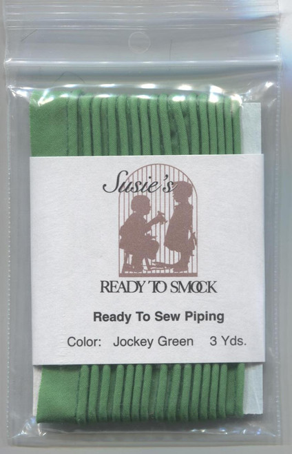 Susie's Ready to Sew piping in Jockey Green - colour match Anchor 227