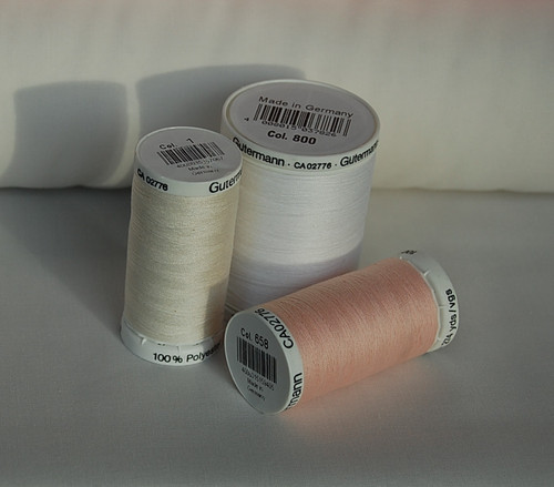 Gutermann Sew All Thread in White, Pink or Cream in 100m or 250m reels, priced per reel