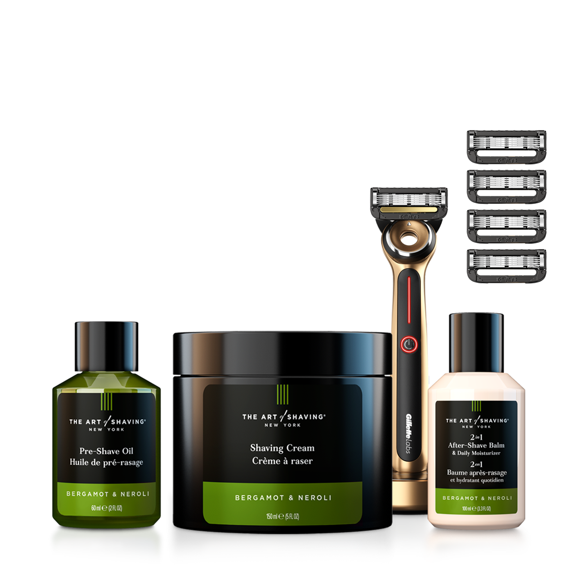 4 Elements Golden Heated Razor Kit – Bergamot & Neroli