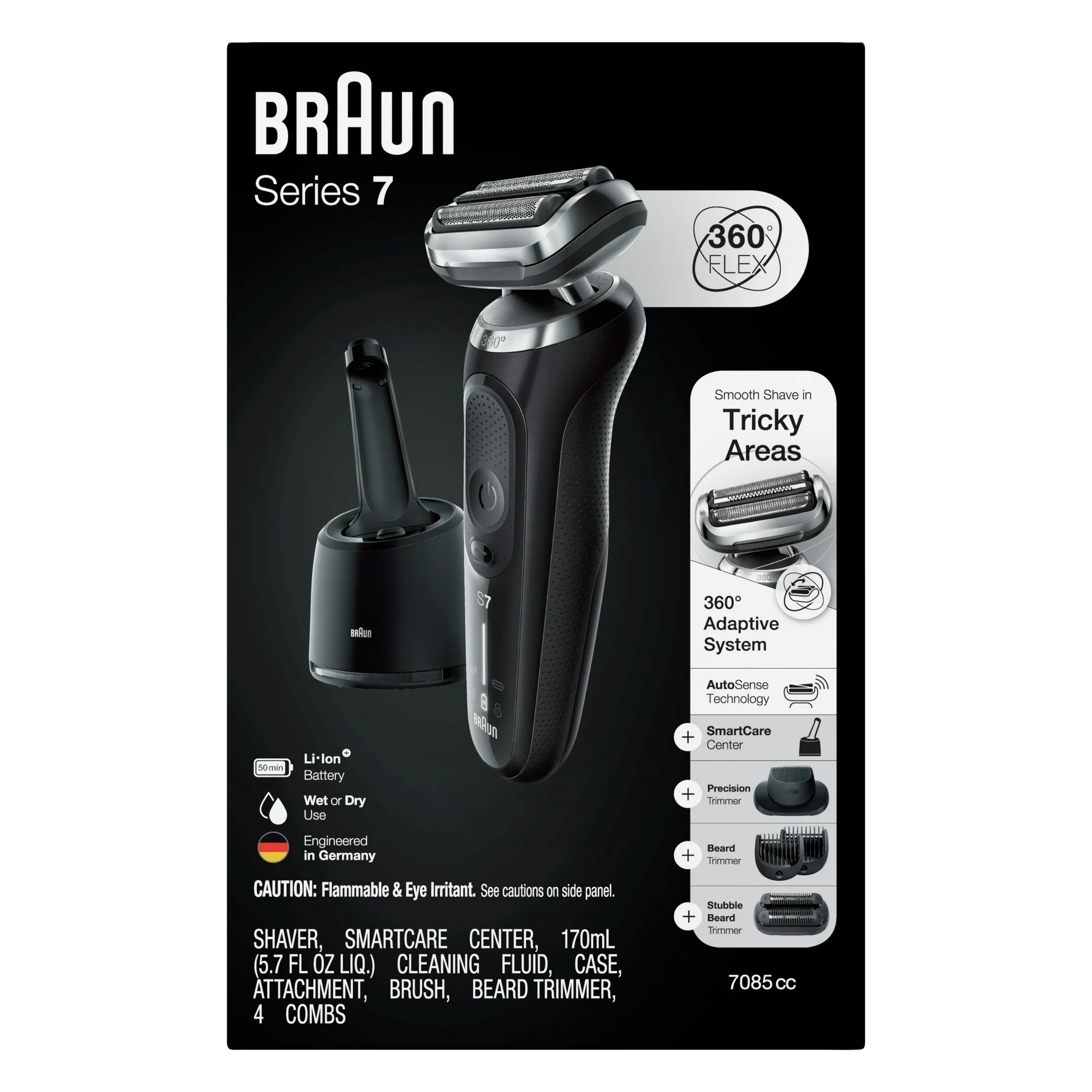 Braun Series 7 7085cc Flex Electric Shaver with SmartCare Center - Image 7