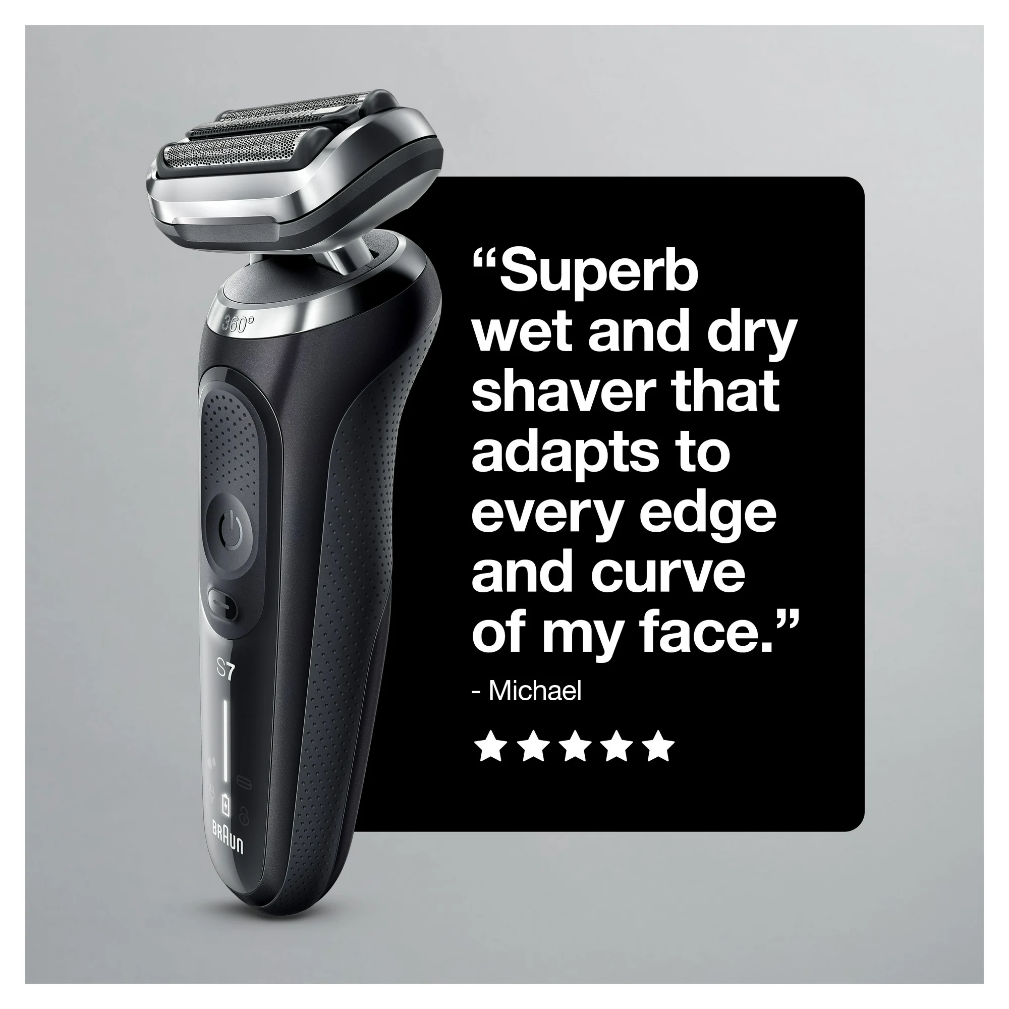 Braun Series 7 7085cc Flex Electric Shaver with SmartCare Center - Image 2