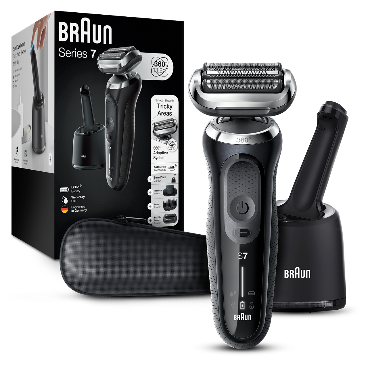 Braun Series 7 7085cc Flex Electric Shaver with SmartCare Center - Image 1