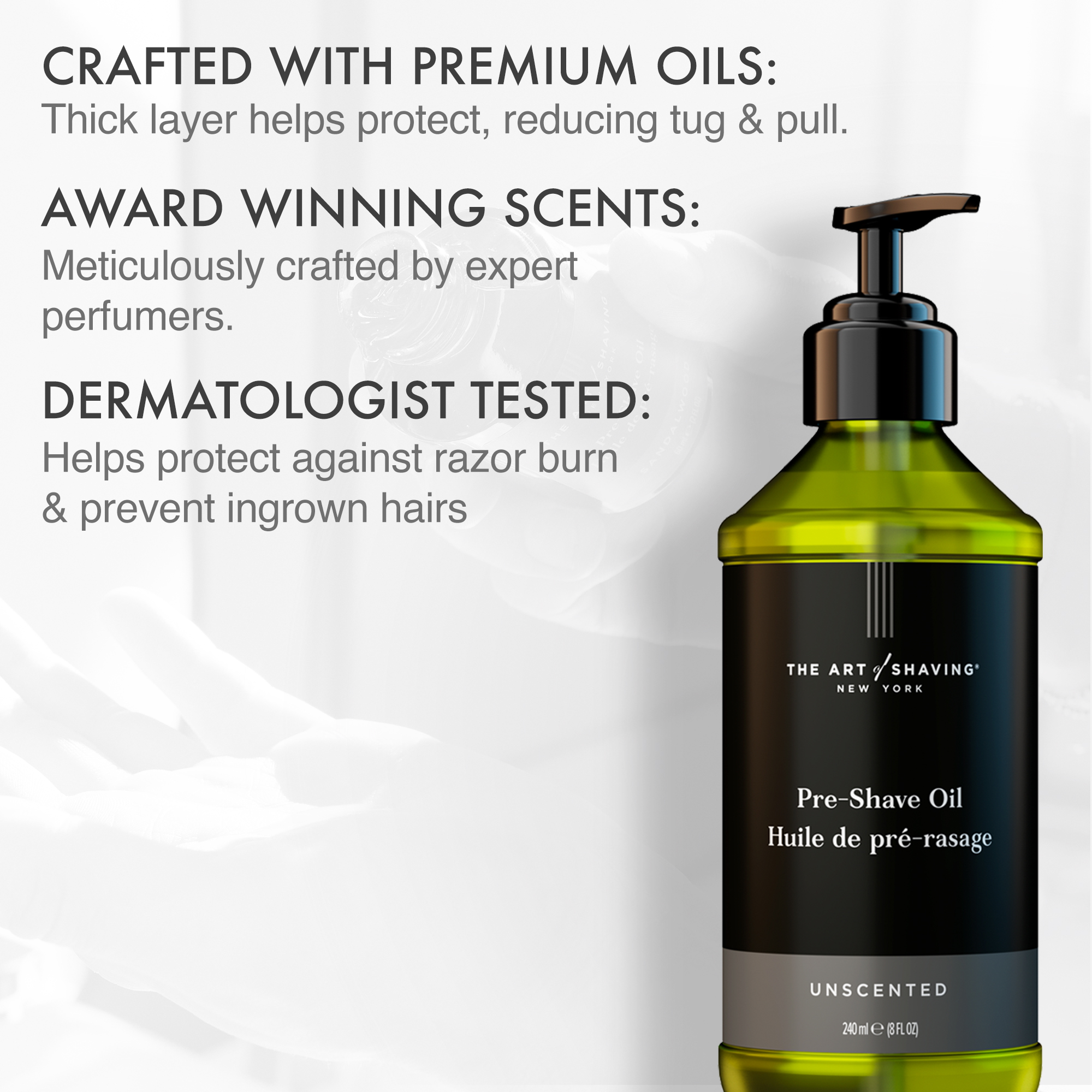 Unscented Pre-Shave Oil 8 OZ - Image 2