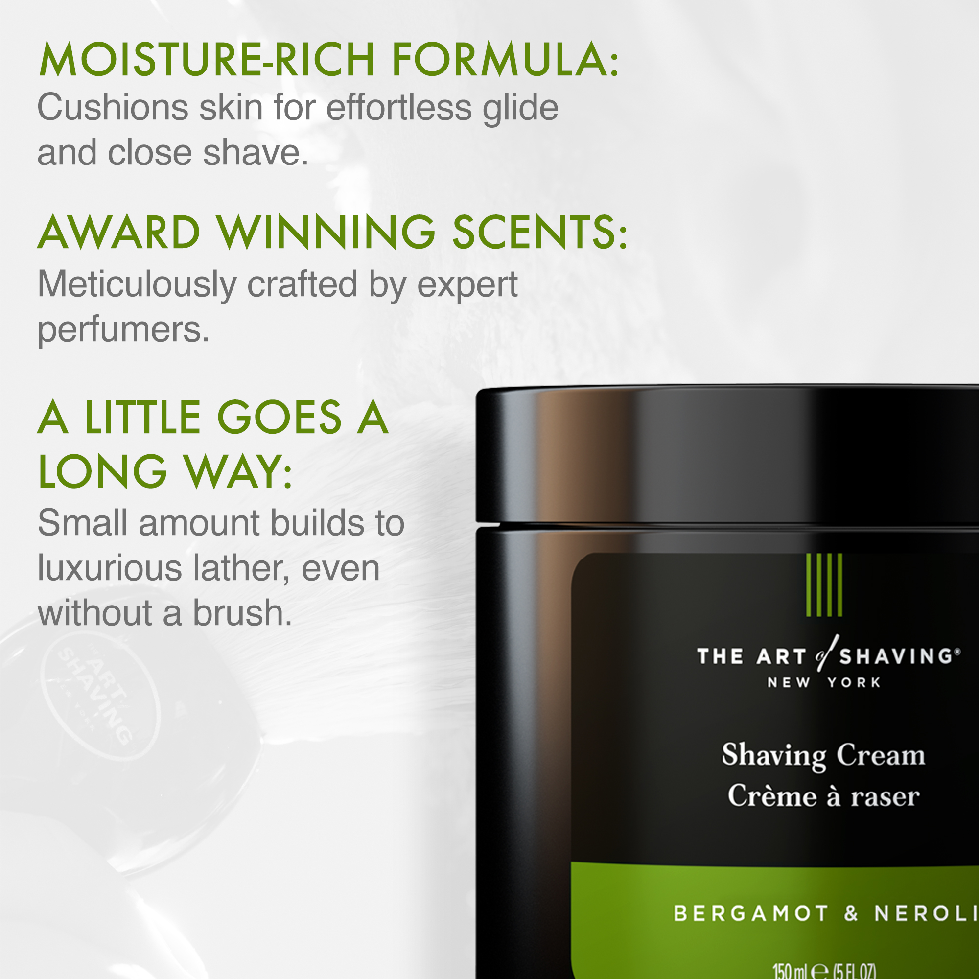 Bergamot & Neroli Shaving Cream 5 oz - Image 2