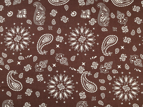Wholesale Dressmaking Fabric | Bandana Denim - Chocolate | Fabric Godmother