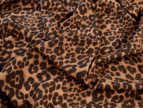Wholesale Dressmaking Fabric | Ace Animal Viscose & Linen - Brown | Fabric Godmother