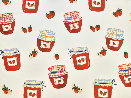 Wholesale Dress Fabric | Strawberry Jam Cotton Lawn - Ivory | Fabric Godmother