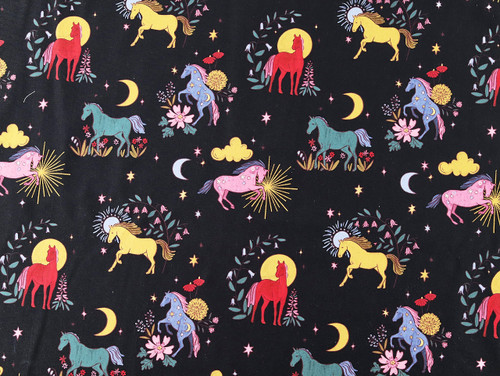 Wholesale Dressmaking Fabric | Stardust Stretch Denim - Black | Fabric Godmother