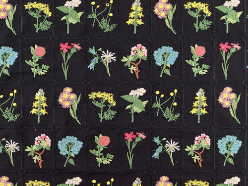Wholesale Dress Fabric | Mae Floral Embroidered Cotton - Black | Fabric Godmother
