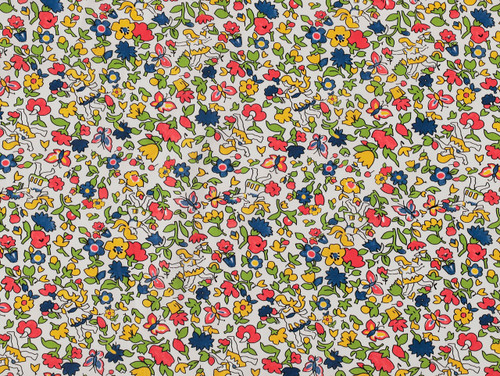 Wholesale Fabric | Alice Flower Cotton Lawn - Ivory | Fabric Godmother