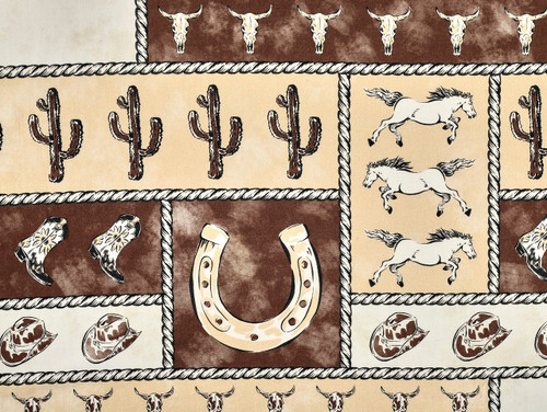 Wholesale Dress Fabric | Wild West Cotton Lawn - Brown | Fabric Godmother
