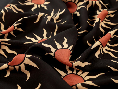 Wholesale Dressmaking Fabric | Helios Viscose & Linen - Black | Fabric Godmother