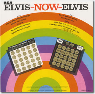 The Elvis Now album back cover.