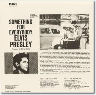 Something For Everybody album back cover.