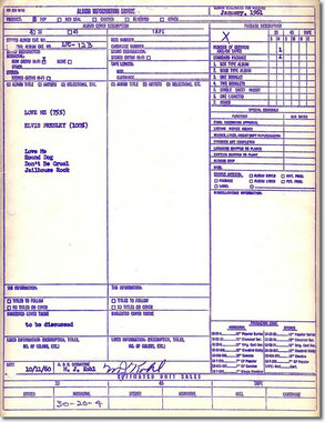 The Recently discovered 'RCA Listing Notice' for 'Love Me' EP from 1960. Click image to view large size.
