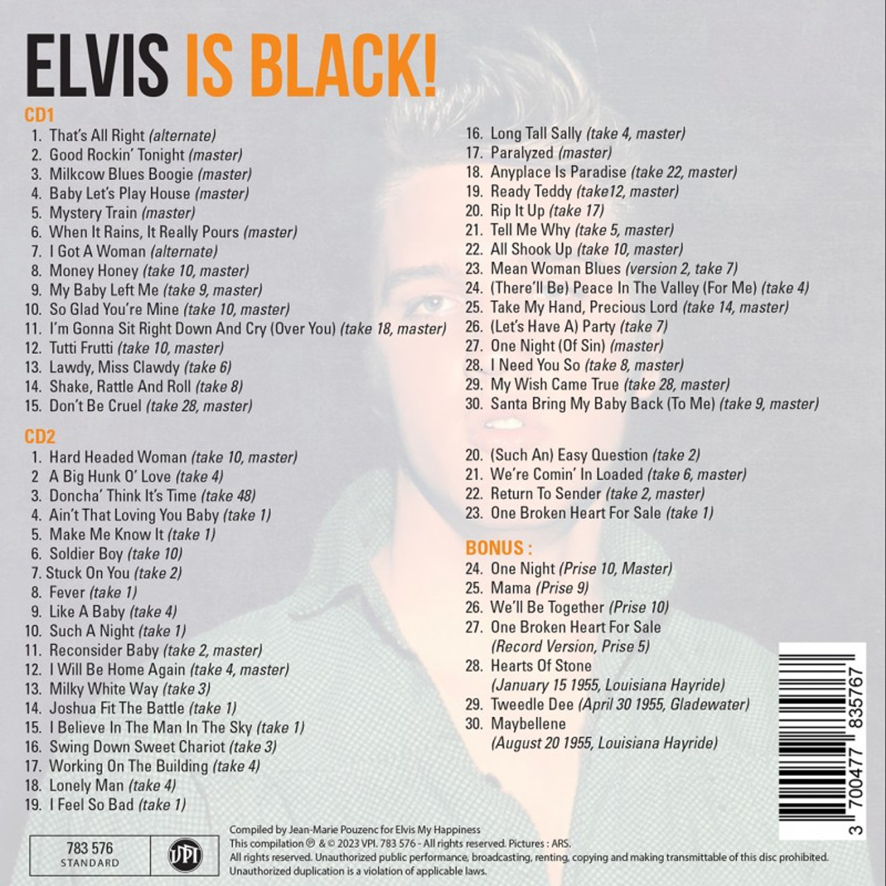 Elvis Is Black! 2 CD Set (RSD 2023) (Elvis Presley)