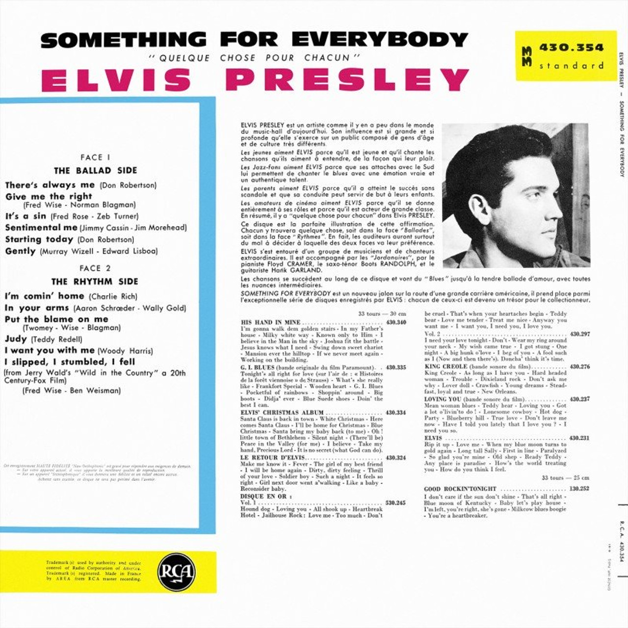 Elvis Presley Something For Everybody 英盤 Elvis Presley
