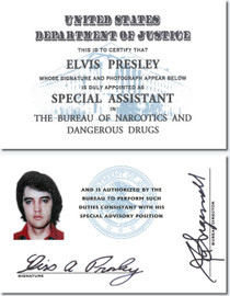Elvis Presley DEA Credentials 2 Individual Cards (Laminated)