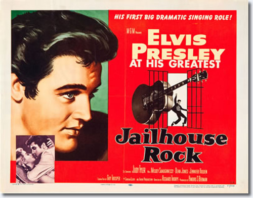 Elvis : Jailhouse Rock Tin Sign : 15cm x 21cm (Elvis Presley)