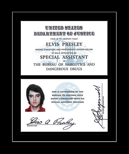 Elvis Presley DEA Credentials 6" x 8" Frame