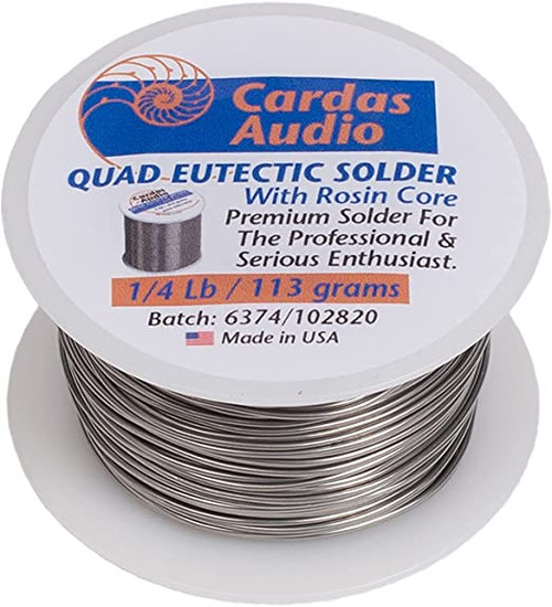 Cardas Quad Eutectic Silver Solder with rosin flux 1/4 lbs (113g)