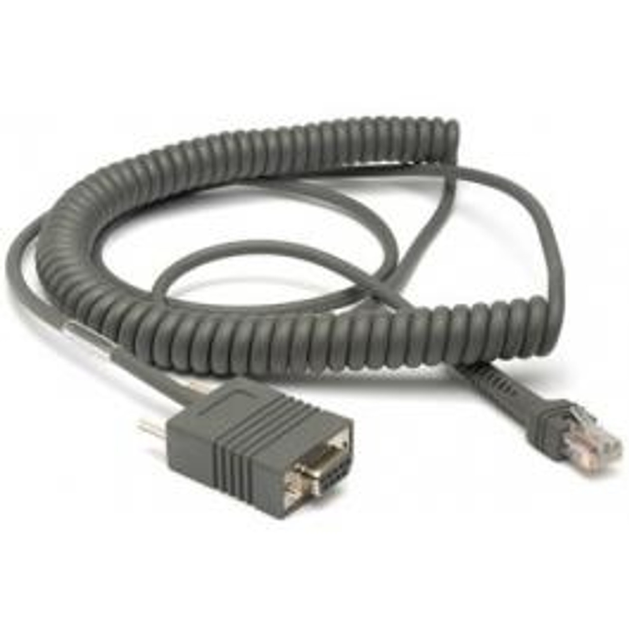 Datalogic Coiled 9.5' RS232/Serial Cable, 9 Pin Female, Power Option on Pin  9, 90A051891 (CAB-408)