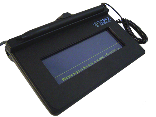 Topaz SigLite 1x5 Signature Capture Pad with BACKLIT LCD Display 