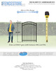 1 Available - Overstock Aluminum Gate 60in Height x 51in Actual Width, Standard Picket, 3 Rail Smooth Arch Top