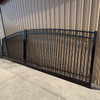 Overstock Aluminum Gate 72in (4 Rail) x 24ft Standard Picket, Rainbow Arch Driveway Gate