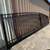 Overstock Aluminum Gate 72in (4 Rail) x 24ft Standard Picket, Rainbow Arch Driveway Gate
