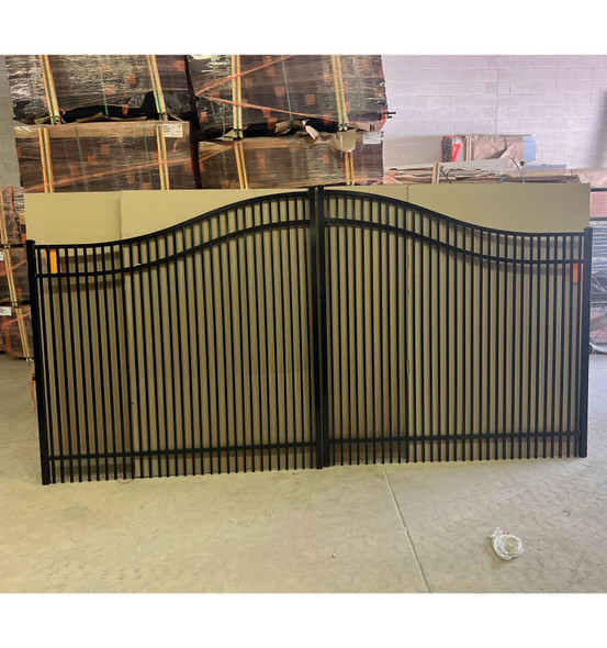 Overstock Aluminum Double Gate 60in x 144in Double Picket