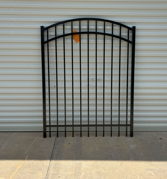1 Available - Overstock Aluminum Gate 60in Height x 51in Actual Width, Standard Picket, 3 Rail Smooth Arch Top