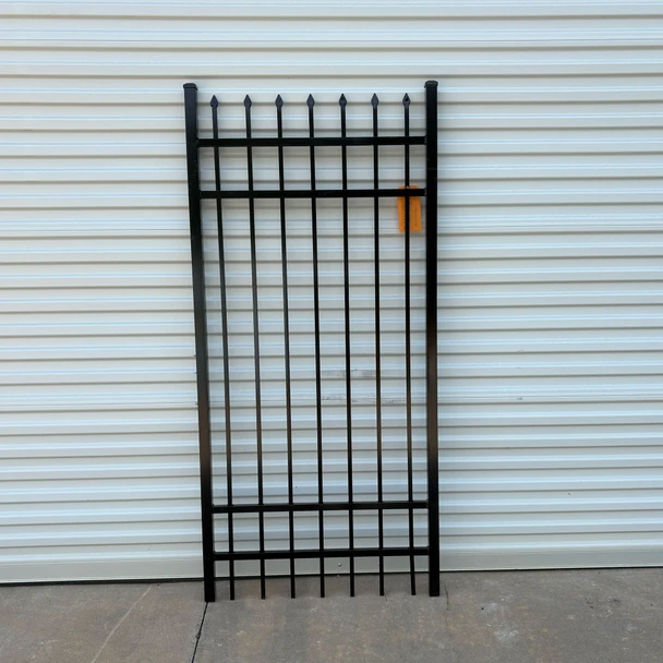 Overstock Aluminum Gate 72in x 36in Standard Picket Flat Top