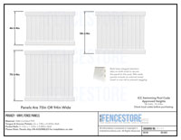 Online Fence Store Vinyl Privacy Fence Panel Specification