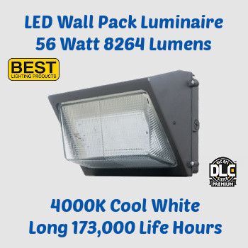 Best Lighting WPT-8L-4K - LED Wall Pack luminaire. 56 watt. 4000K color. DLC Premium. Best Lighting WPT-8L-4K - LED Wall Pack luminaire. 56 watt. 4000K color. DLC Premium.