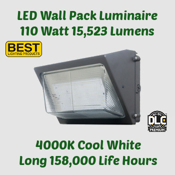 Best Lighting WPT-16L-4K - LED Wall Pack luminaire. 110 watt. 4000K color. DLC Premium. Best Lighting WPT-16L-4K - LED Wall Pack luminaire. 110 watt. 4000K color. DLC Premium.