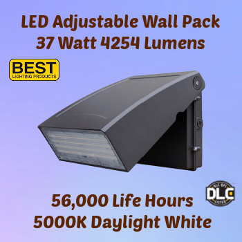 Best Lighting WPA-4L-5K - LED Adjustable Wall Pack. 37 watt. 5000K color. Best Lighting WPA-4L-5K - LED Adjustable Wall Pack. 37 watt. 5000K color.