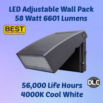 Best Lighting WPA-7L-4K - LED Adjustable Wall Pack. 58 watt. 4000K color. Best Lighting WPA-7L-4K - LED Adjustable Wall Pack. 58 watt. 4000K color.
