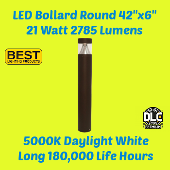 Best BOL-R-27L-5K - LED Bollard round luminaire. 21 watt. 5000K color. 0-10 volt dimming capable. DLC Premium. Best BOL-R-27L-5K - LED Bollard round luminaire. 21 watt. 5000K color. 0-10 volt dimming capable. DLC Premium.