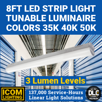 ICOM Lighting ISL-8FT-42LS4KFS LED Strip Light. 8 foot. Tunable. Flicker-free. 0-10V dimming. 100,000+ hours.