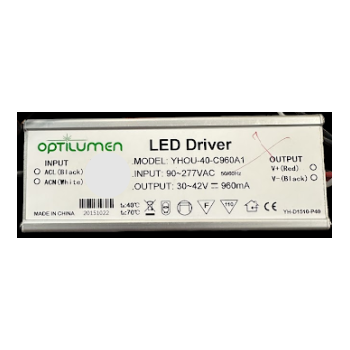 Optilumen Lighting OEM LED Magnetic Driver 20-40 Watt 90-277VAC YHOU-40-C960A1