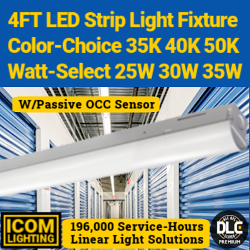 ICOM Lighting SL-4FT-5L-LKFS LED Strip Light. 4 foot. Tunable. Flicker-free. 0-10V dimming. 190,000+ hours. (Same as Best Lighting  SL-4FT-5L-LKFS )