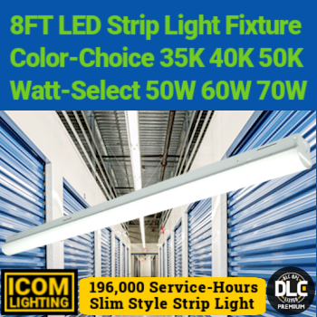 ICOM Lighting SLS-8FT-10L-LKFS LED Slim Strip Light. 8 foot. Tunable. Flicker-free. 0-10V dimming. 190,000+ hours. (Same as Best Lighting  SLS-8FT-10L-LKFS )
