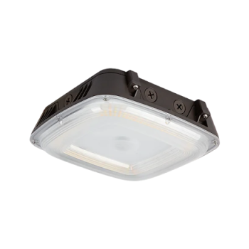 ICOM CPSR-1210863L-3CCT-BRZ - LED Canopy Garage Luminaire. 5 Level lumen selection output. Field select 3000K,4000K, or 5000K color. DLC Premium