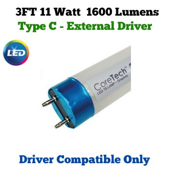 T8 LED 3FT 11 Watt 35K 1600LM Ext Driver L36T8/835/11G-XT