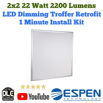 Espen Technology VEKT-P2X2/850 2x2 LED Troffer Retrofit Panel Kits provide a fast, energy saving solution for fluorescent T8 lighting.
